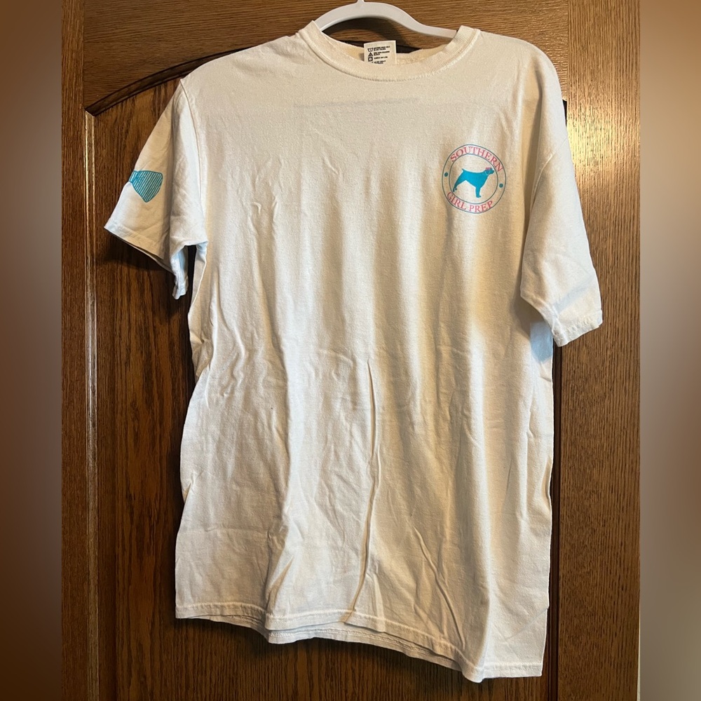 Southern Girl Prep Cream Short- Sleeve T-Shirt with Logo